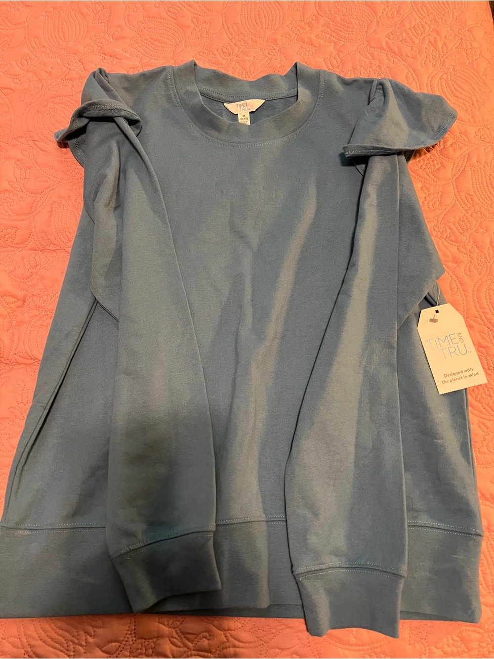 Time and Tru women Dusty Blue Crewneck Sweatshirt
